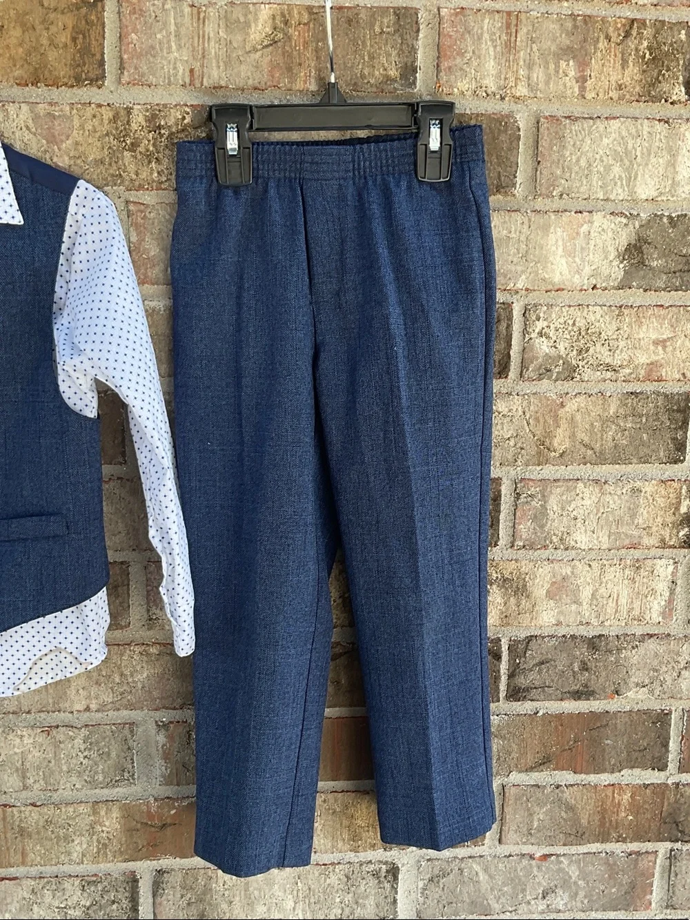Take 50% OFF- Van Heusen 3pcs Boys Navy Blue Dress Vest, Shirt&Pants Set, Size-5